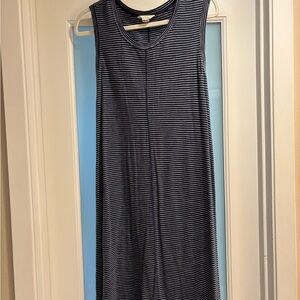 Caslon Women’s Navy/White Striped Sleeveless Dress